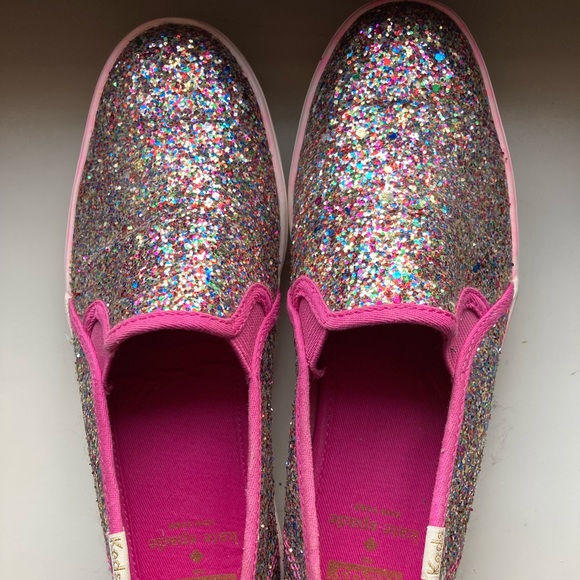 Kate Spade Keds Multi Pink Glitter Double Slip On - Picture 5 of 8